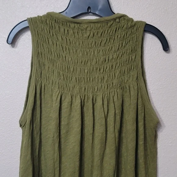 Free People ● We the free green linen blend swingy tank Sz XS - Picture 6 of 8